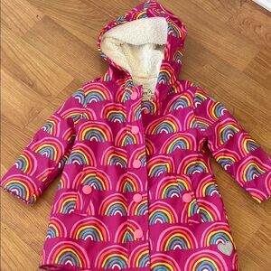 Harley Sherpa-lined Pink Rainbow Kids Raincoat
